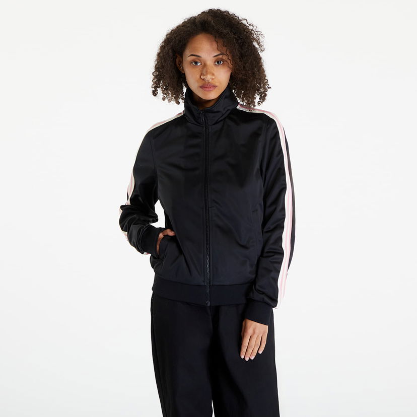 Dukserice Urban Classics Ladies Retro Track Jacket Black Crna | TB6189-00007