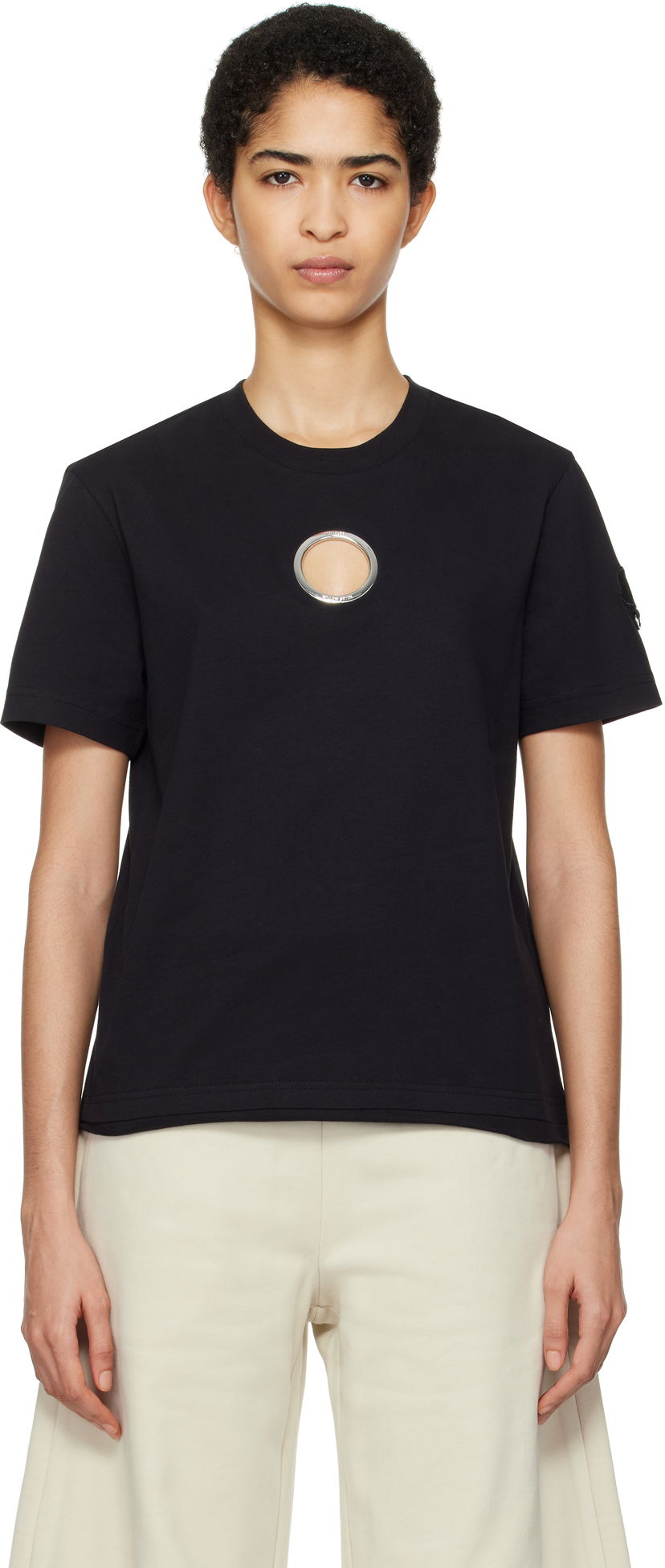 Majica kratkih rukava Moncler Moncler Genius x Willow Smith Grommet T-Shirt Crna | J209T 8C00006 - 89AHD