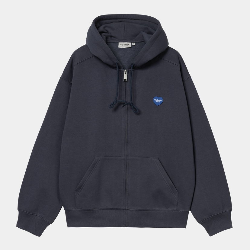 Dukserice Carhartt WIP Hooded Heart II Hartt Sweat Jacket Tamnoplava | I035176_7