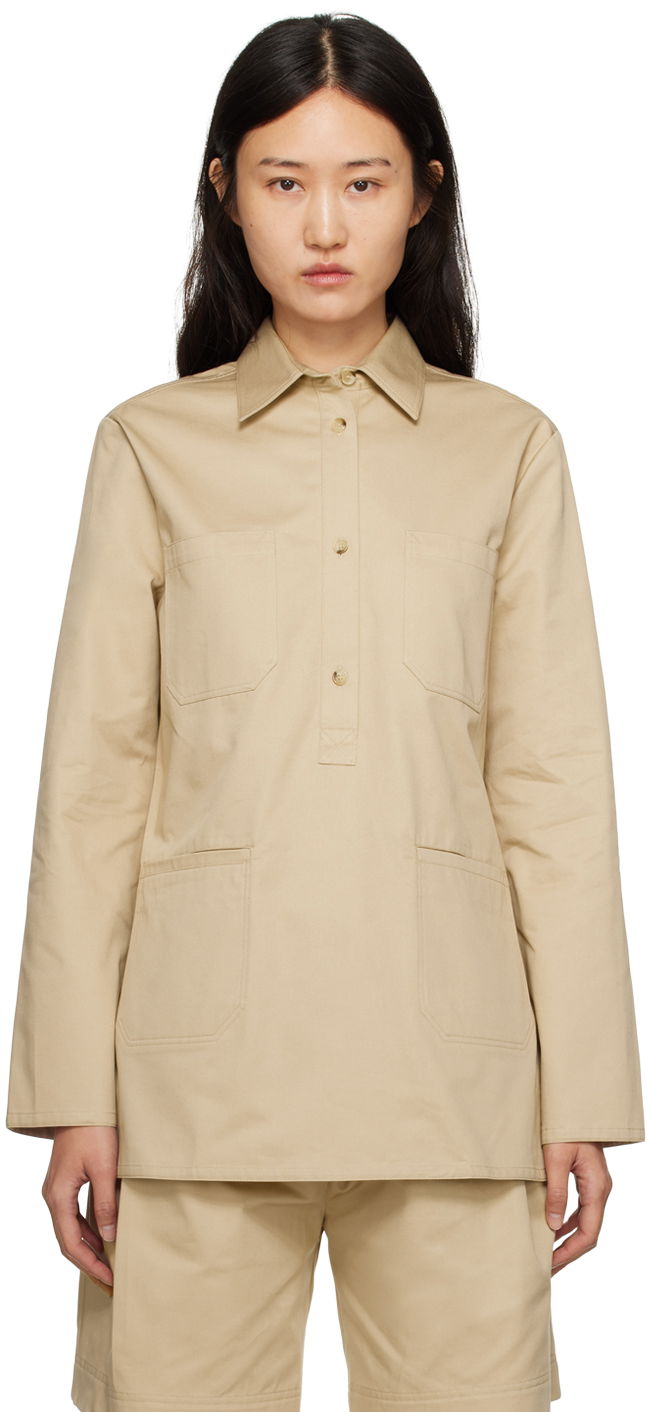 Košulja TOTEME Long Sleeve Utility Top Bež | 233-5060-264