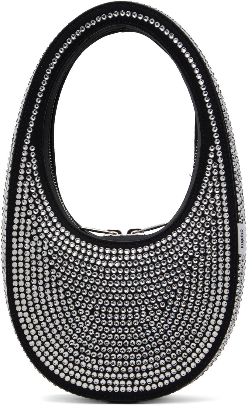 Ručna torbica Coperni Crystal Embellished Mini Swipe Bag Crna | COPBA01BIS455