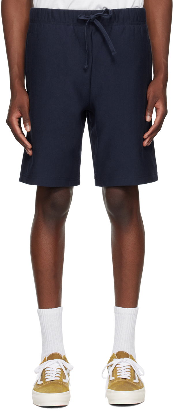 Kratke hlače Carhartt WIP Script Sweat Shorts Tamnoplava | I031685