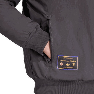 Bomber jakna adidas Performance Manchester United Terrace Icons Bomber Jacket Siva | JN2831, 2