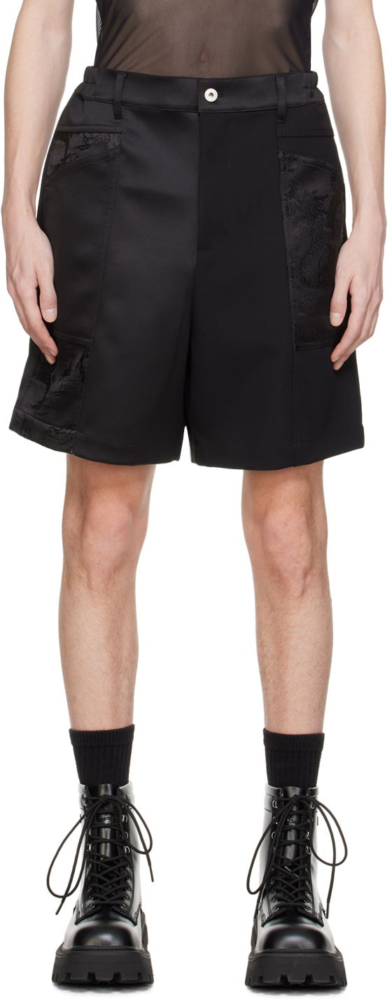 Kratke hlače Feng Chen Wang Feng Chen Wang Jacquard Shorts Crna | FMS17ST08