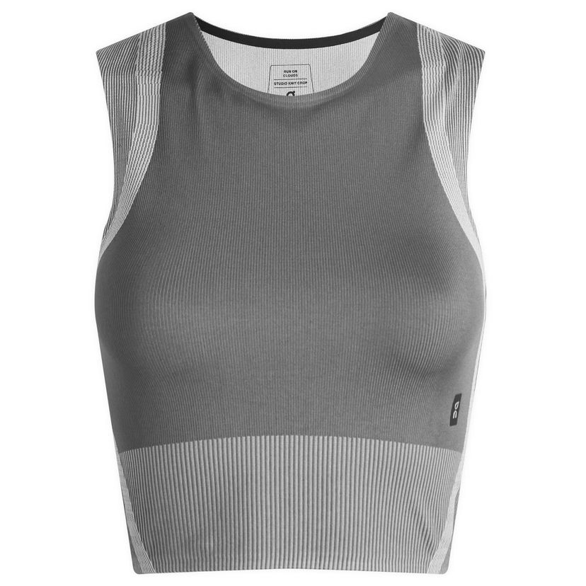 Majica bez rukava On Running Studio Knit Crop Top Siva | 1WF10250962