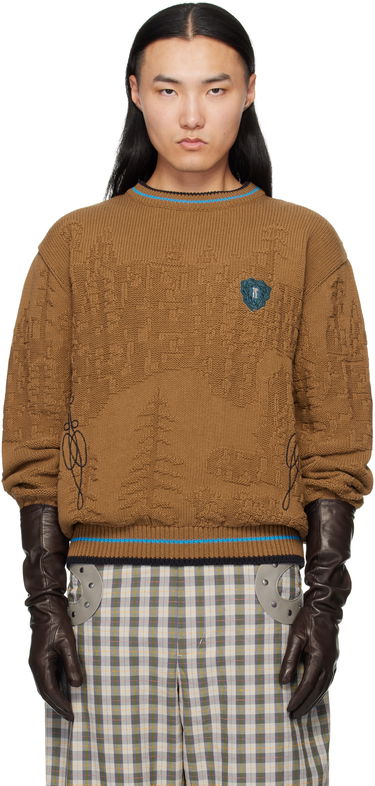 Džemper KIKO KOSTADINOV Fitz Textured Knit Crewneck Sweater Smeđa | KKAW25KN03-95, 0