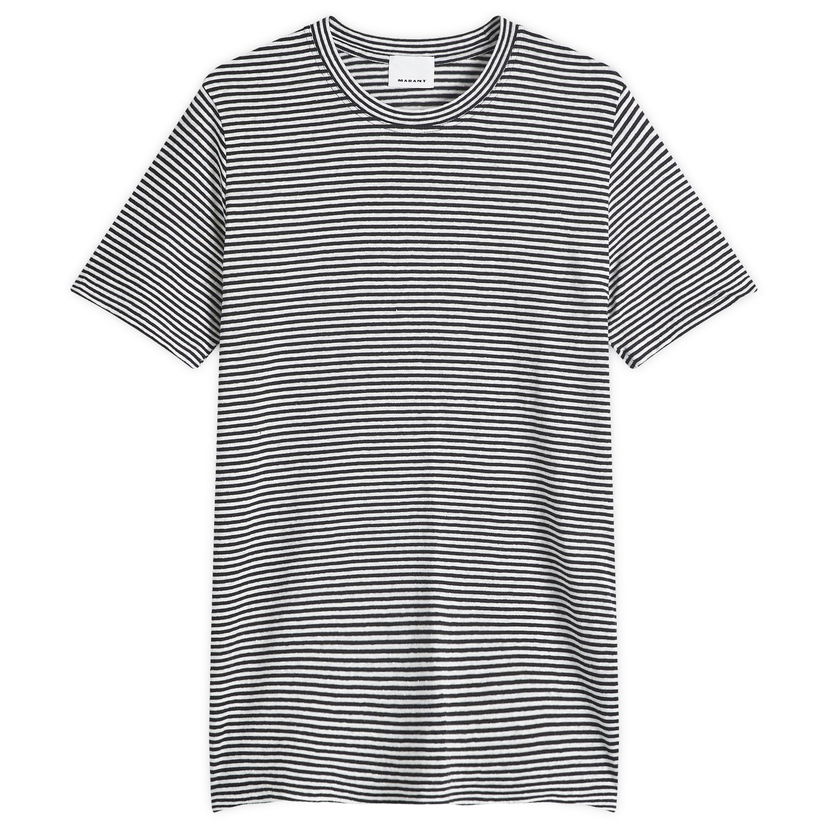 Majica kratkih rukava ISABEL MARANT Striped T-Shirt Ecru Bijela | 25PTS0063HA-C1N10H-23EC