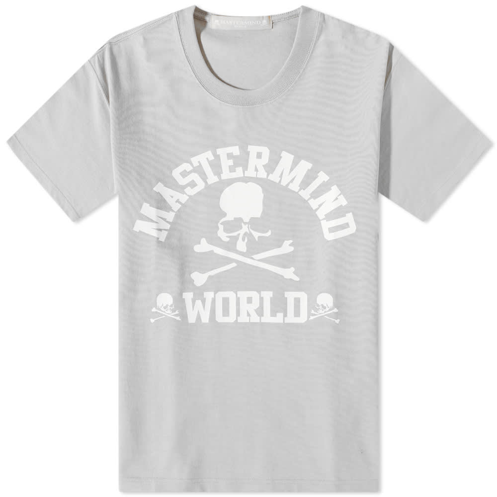 Majica kratkih rukava Mastermind WORLD College Logo Tee Siva | MW22S09-TS038-GRY, 0