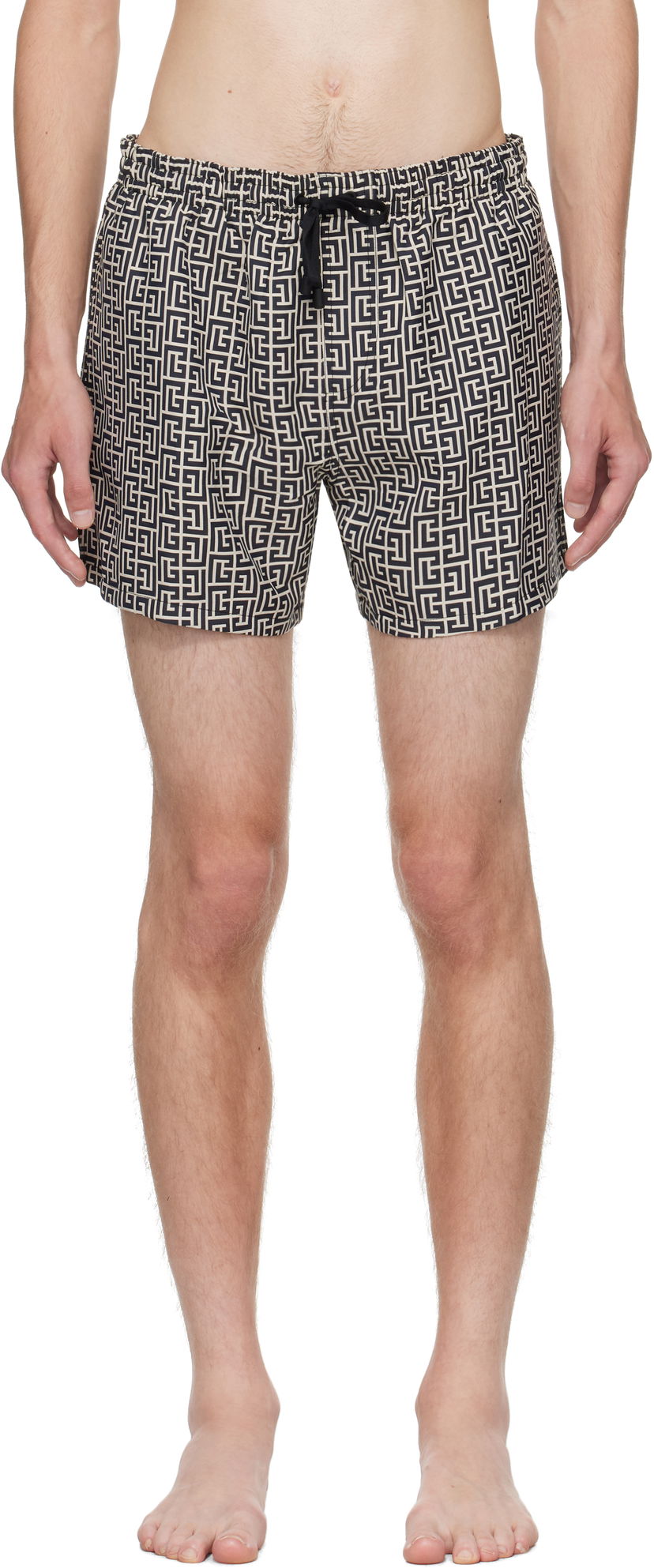 Kupaći kostimi Balmain Balmain Monogram Swim Shorts Bež | BWB671500