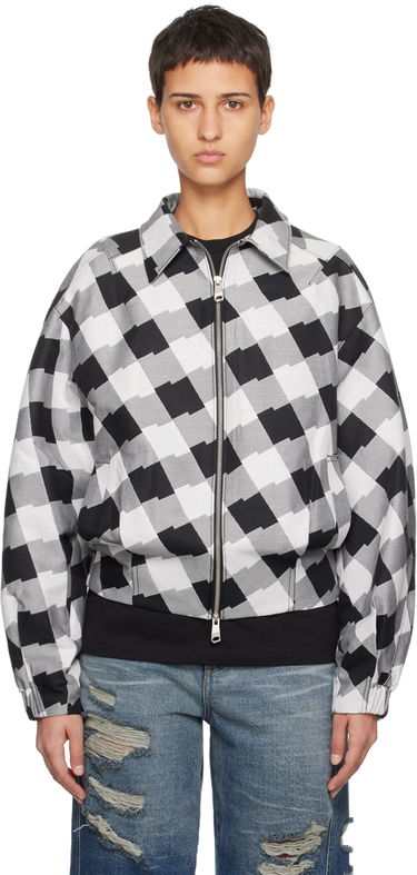 Bomber jakna ADER ERROR Check Print Zip-Up Jacket Crna | BMADFWJK1001WH, 0