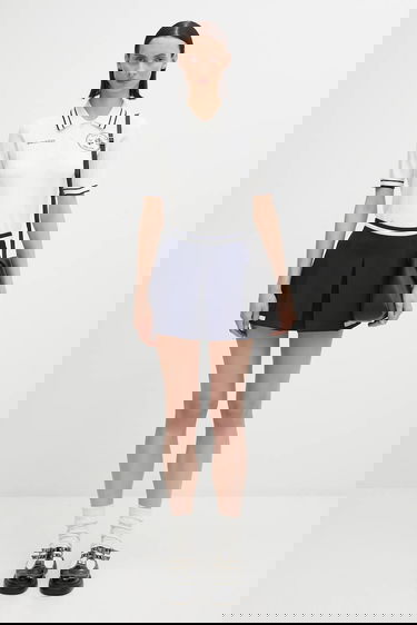 Polo majica Sporty & Rich Polo Eden Crest Cable Knit Bijela | TO06860666WH50, 3