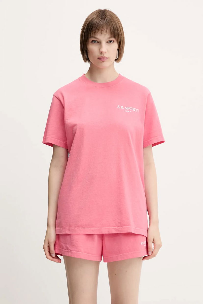 Majica kratkih rukava Sporty & Rich Sporty & Rich Wimbledon T-Shirt Ružičasta | TO043612201P139