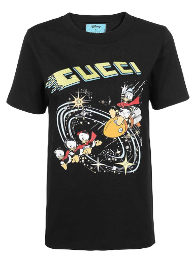 Majica kratkih rukava Gucci Disney Donald Duck x Rocket T-Shirt Crna | 644671 XJDBD 1043