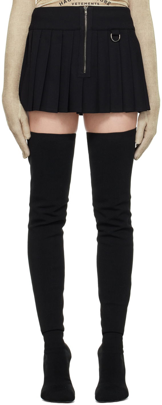 Suknja VETEMENTS Pleated Miniskirt Crna | WE64SK120B