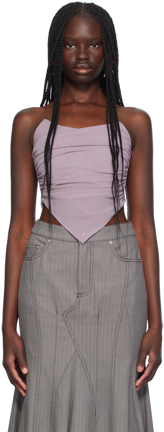 Suknja Miaou Miaou Poppy Ruched Corset Top Siva | 7084PM3SMO