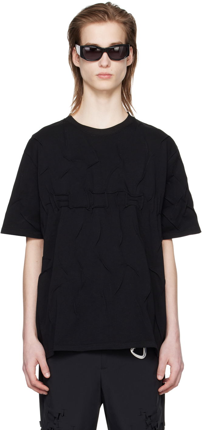 Majica kratkih rukava HELIOT EMIL Quadratic Texture T-Shirt Crna | PRESS24_M_09_099_BLK01