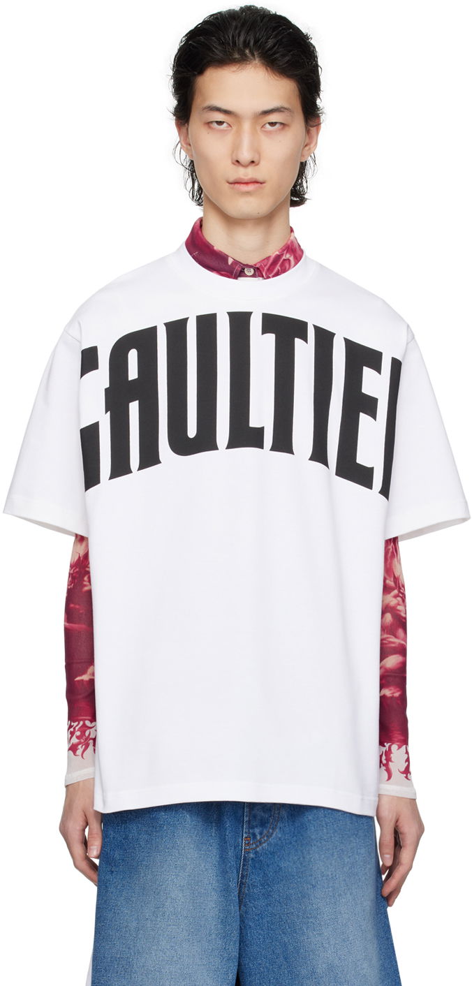 Majica kratkih rukava Jean Paul Gaultier Jean Paul Gaultier 'The Large Gaultier' T-Shirt Bijela | 24/25-U-TS065I-J055-0100