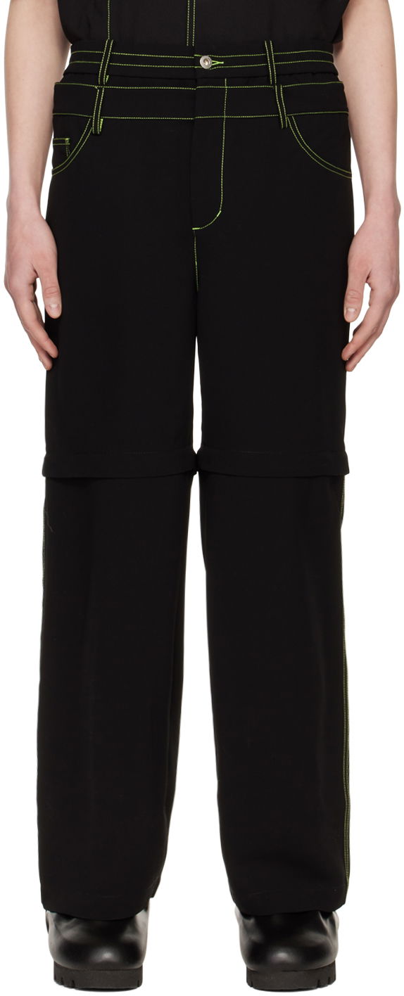 Hlače Feng Chen Wang Feng Chen Wang Convertible Trousers Crna | FMS15TR23, 0