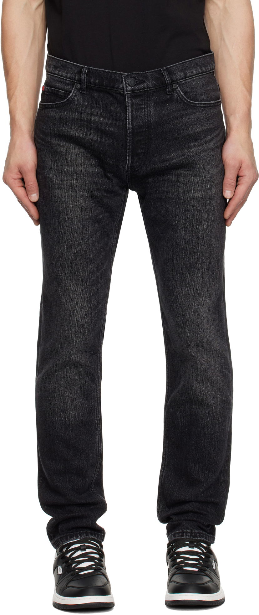 Jeans BOSS Hugo Tapered Jeans Crna | 50530632