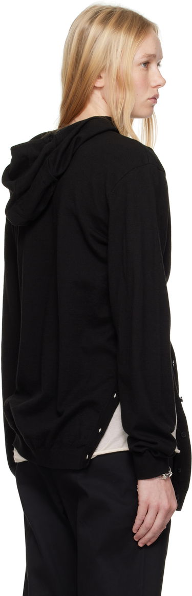 Džemper Post Archive Faction (PAF) 8.0 Center Knit Asymmetrical Hoodie by Post Archive Faction (PAF) Crna | 8.0 KHC-B, 2