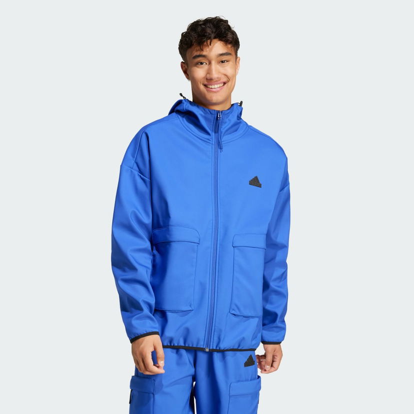 Dukserice adidas Performance City Escape Premium Full-Zip Hoodie Plava | IY1489