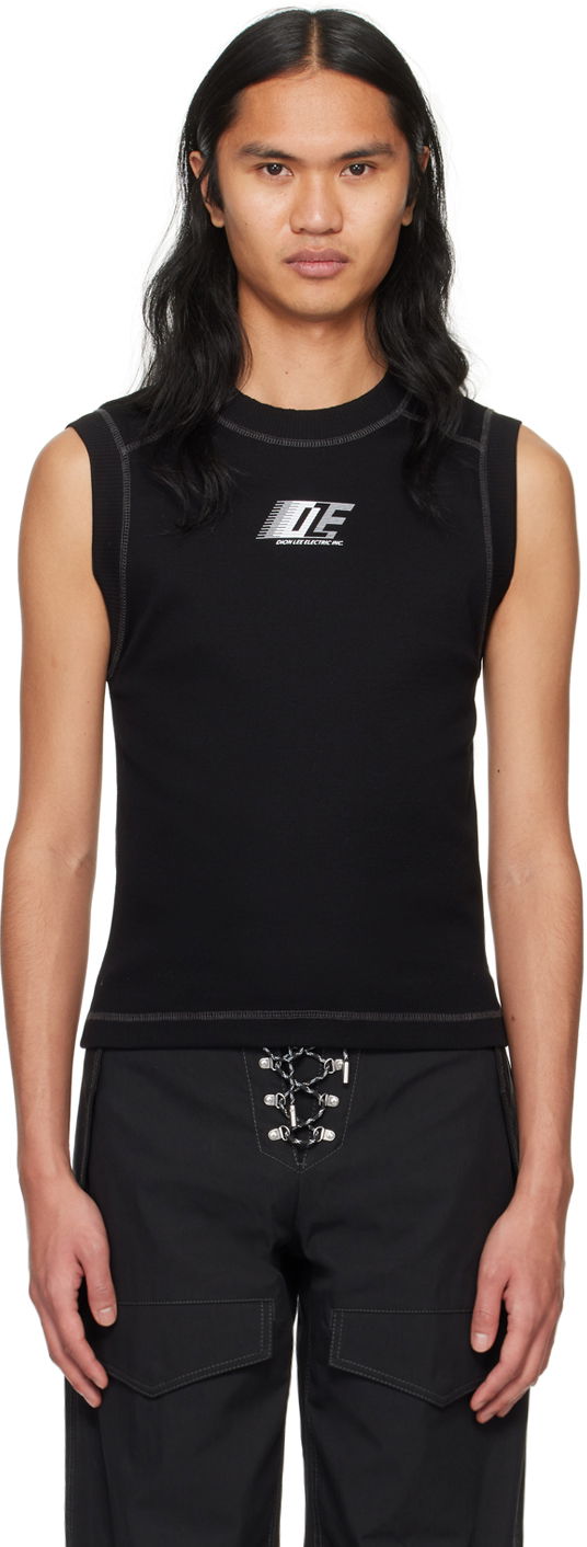 Majica bez rukava Dion Lee Fitted Tank Top Crna | C3177PS24