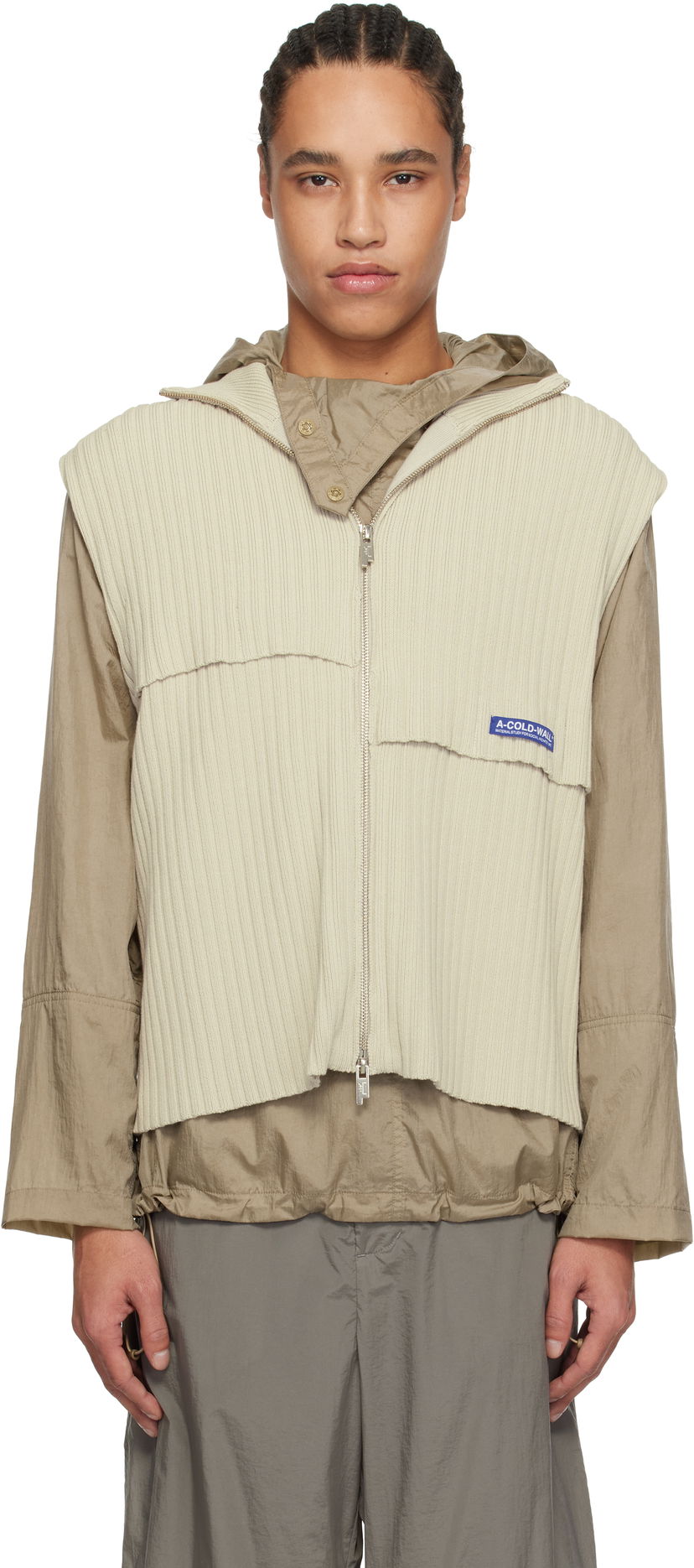 Džemper A-COLD-WALL* A-COLD-WALL* Panel Knit Vest Bež | ACWMK204