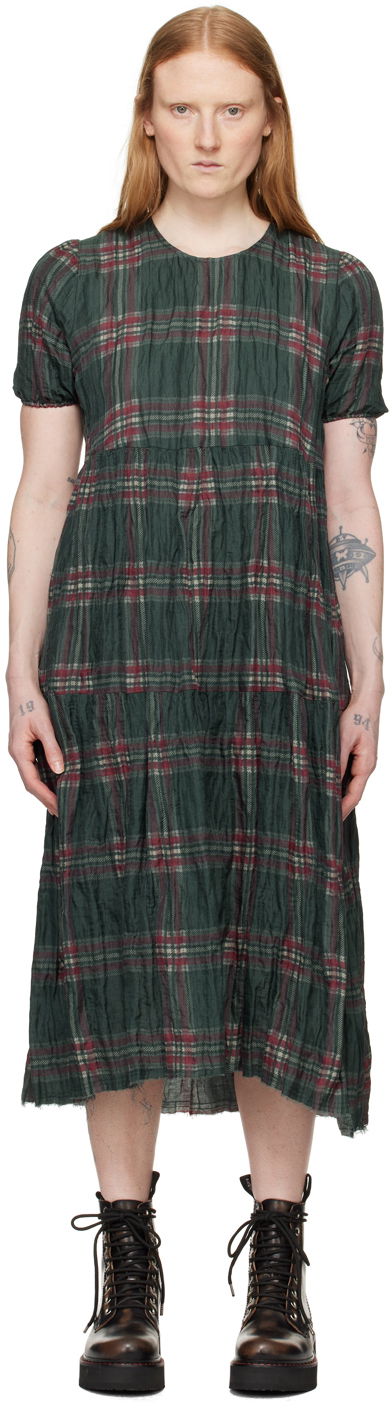 Haljina R13 R13 Check Midi Dress Zelena | R13WR028-R368B