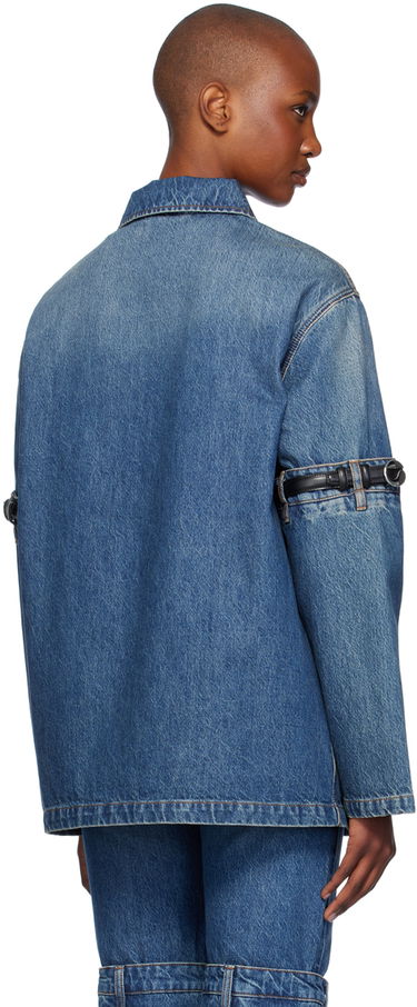 Jakna Coperni Denim Jacket With Open Elbows Plava | COPCH42252, 2