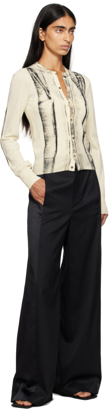 Džemper Maison Margiela MM6 Maison Margiela Folded Printed Cardigan Bež | S52HP0031 M13129, 3