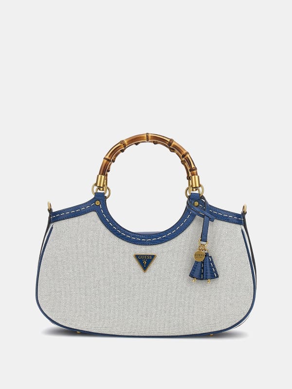 Ručna torbica GUESS Zabry Handbag With Croc-Print Details Bijela | HWBA9233070