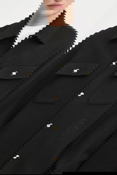 Jakna Drôle de Monsieur Drôle de Monsieur La Surchemise Laine Shirt Jacket Crna | H.JT254.WO031, 3