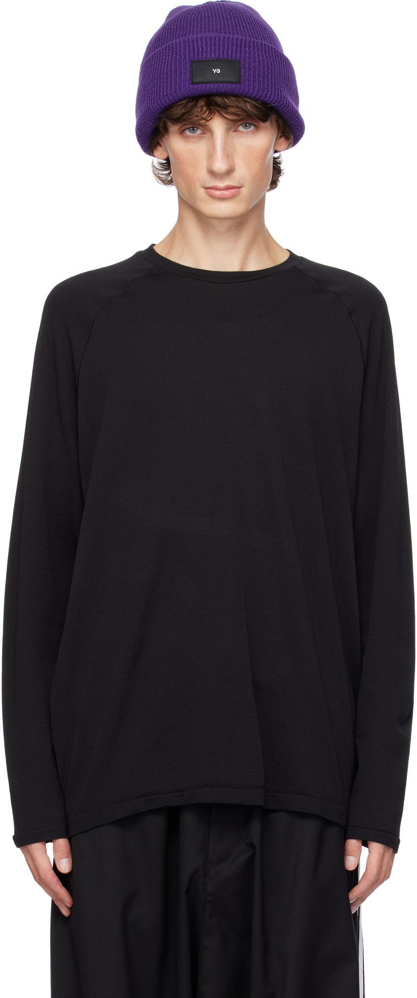 Majica kratkih rukava Y-3 Knit T-shirt Crna | JN7834