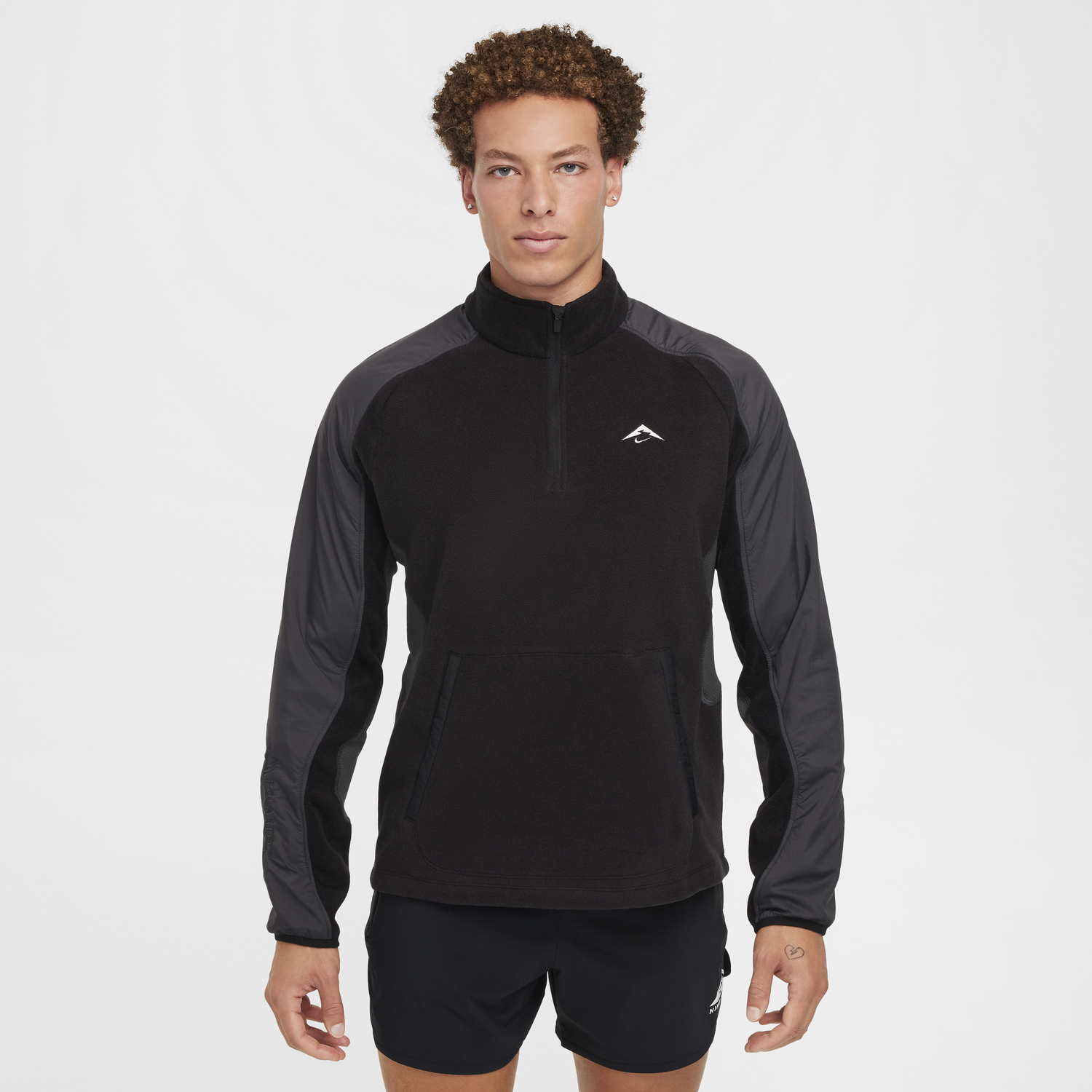 Dukserice Nike Trail Running Fleece Pullover Crna | FV9962-010, 1