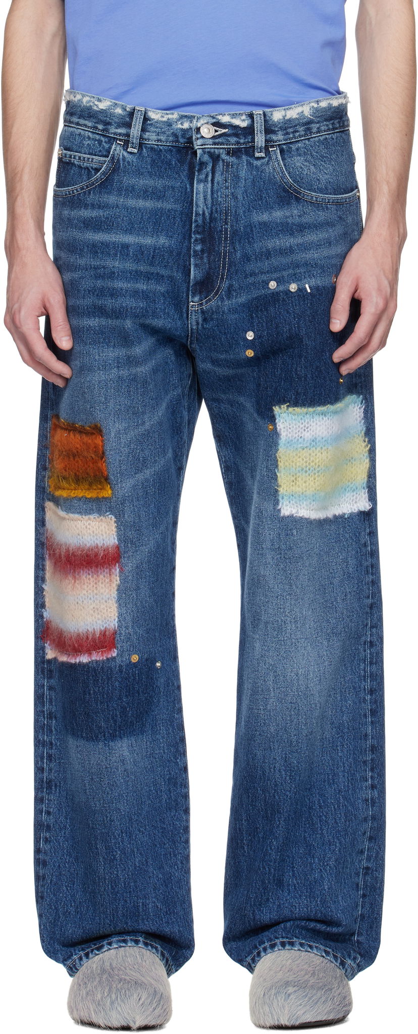 Jeans Marni Marni Patchwork Denim Jeans Plava | PUJU0021LX USCX01