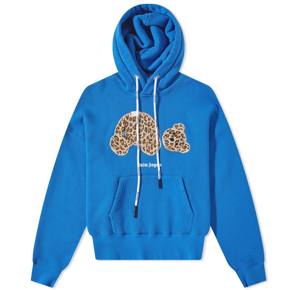 Dukserice Palm Angels Leopard Kill The Bear Popover Hoodie Plava | PMBB058S22FLE0084560, 0
