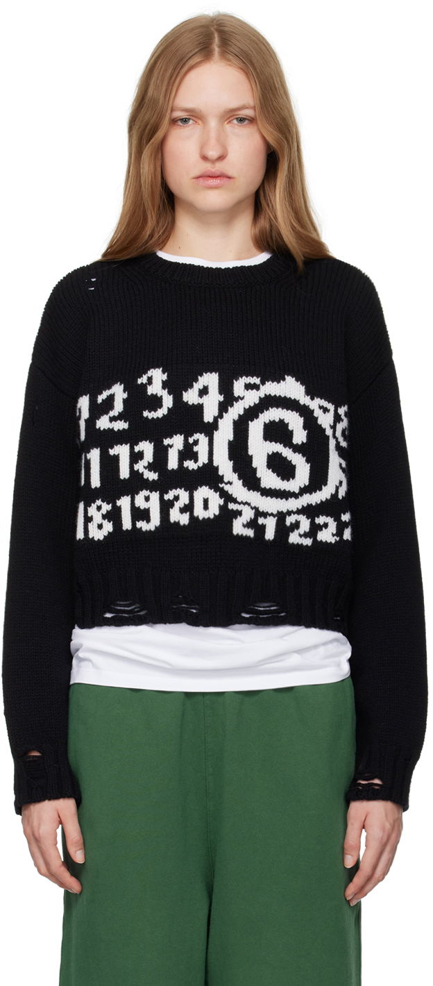 Džemper Maison Margiela Numeric Sweater Crna | S62HL0029 M13074