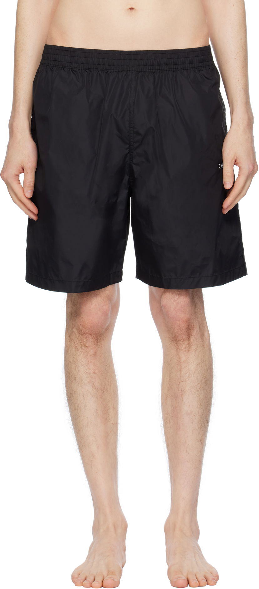 Kupaći kostimi Off-White Off-White Diag Outline Surfer Swim Shorts Crna | OMFD013C99FAB0011001