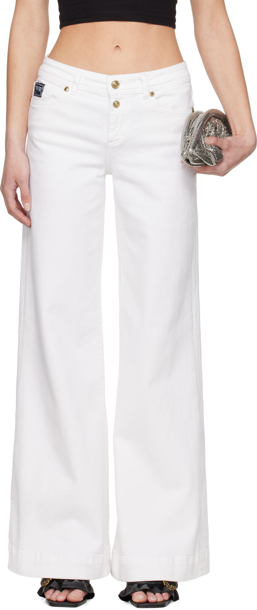 Jeans Versace Versace Jeans Couture Flared Jeans Bijela | E78HAB561_ECEWR1
