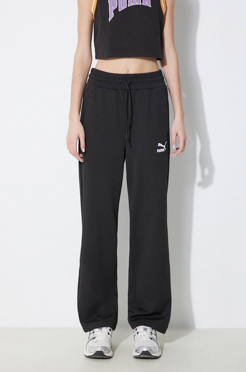 Trenirka Puma T7 High Waist Sweatpants Crna | 624212