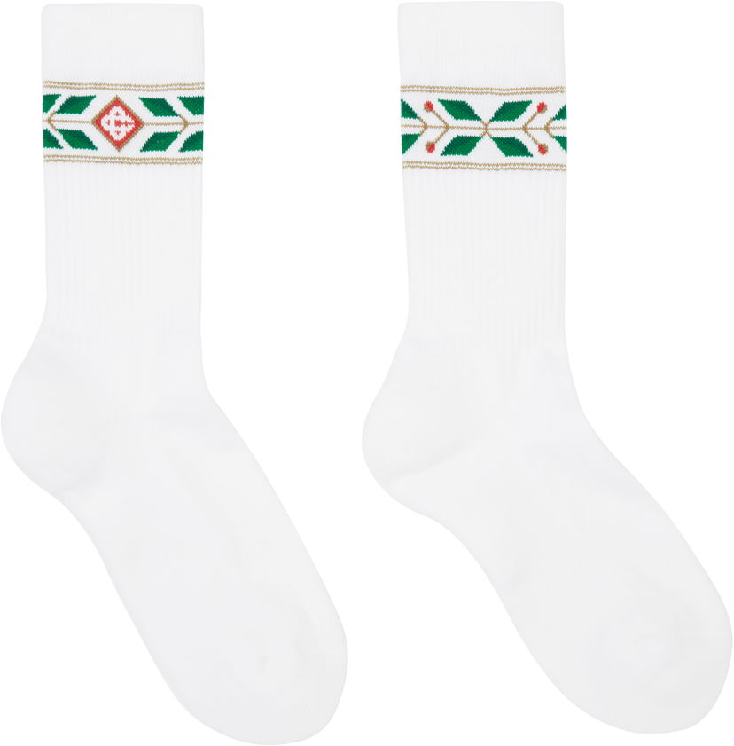 Čarape Casablanca Laurel Sport Socks Bijela | APS25-ACC-010-01