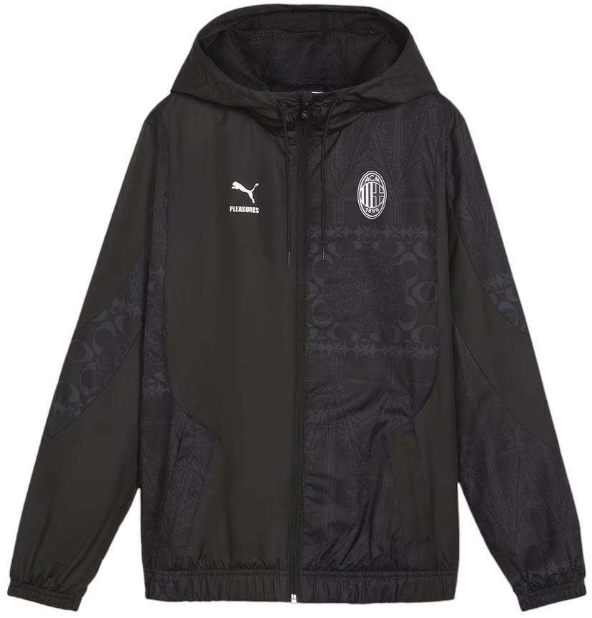 Jakna Puma AC Milan x Pleasures Prematch Jacket Womens Crna | 776094-01