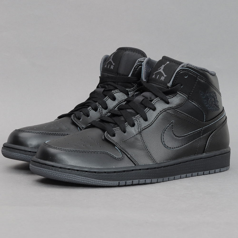Tenisice i cipele Jordan Air Jordan 1 Mid "Black" Crna | 554724-021, 1