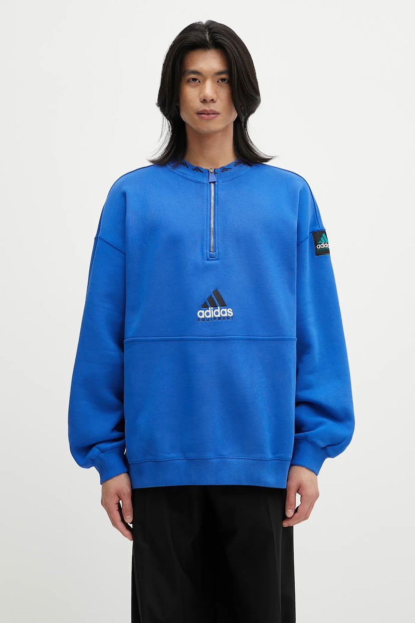 Dukserice adidas Originals adidas Originals EQT Fleece HZ Half-Zip Sweatshirt Plava | JD0643
