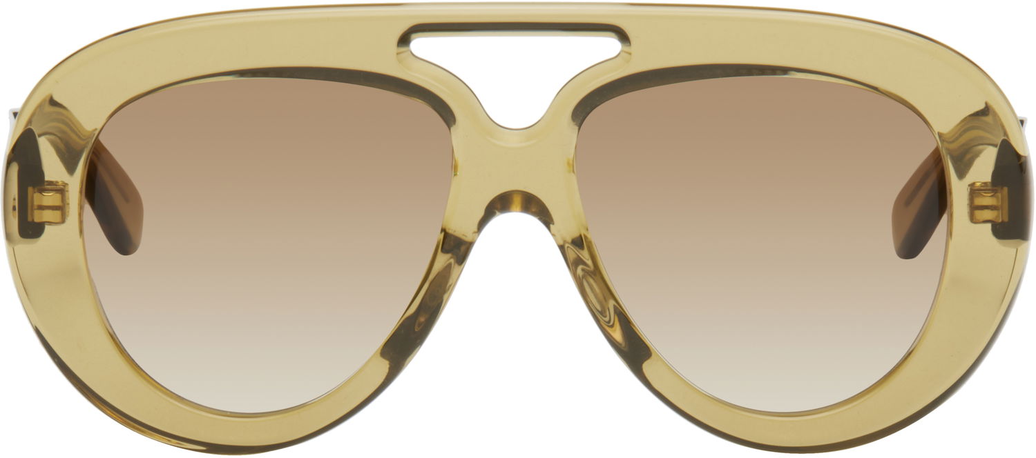 Sunčane naočale Loewe Round Spoiler Aviator Sunglasses Smeđa | LW40144UM5596F 840126839418, 0