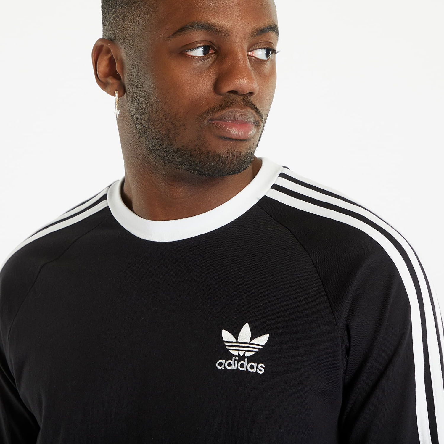 Majica kratkih rukava adidas Originals Long Sleeve 3 Stripe Tee Crna | IA4877, 1