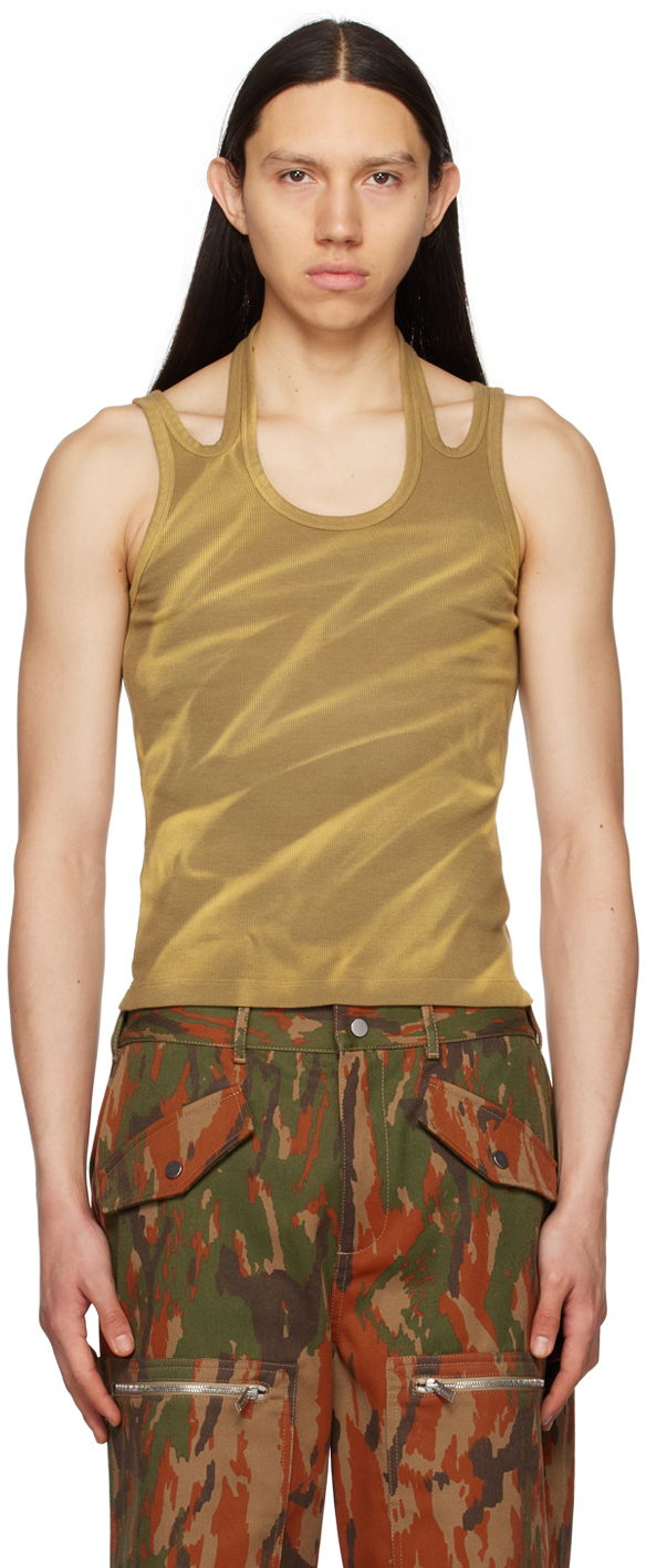 Majica bez rukava Dion Lee Interlink Tank Top Bež | C3318S23