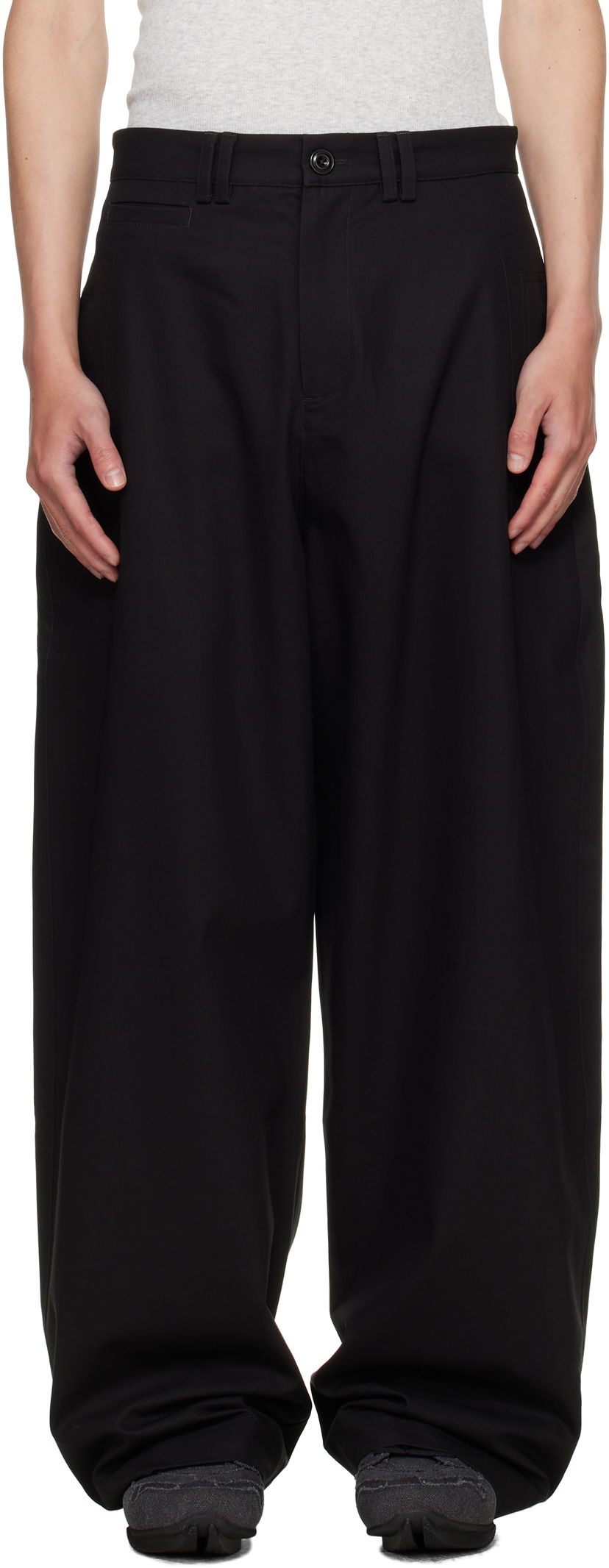 Hlače sage NATION SAGE NATION Wide Tailored Trousers Crna | S128 WIDE TAILORED TROUSER COT