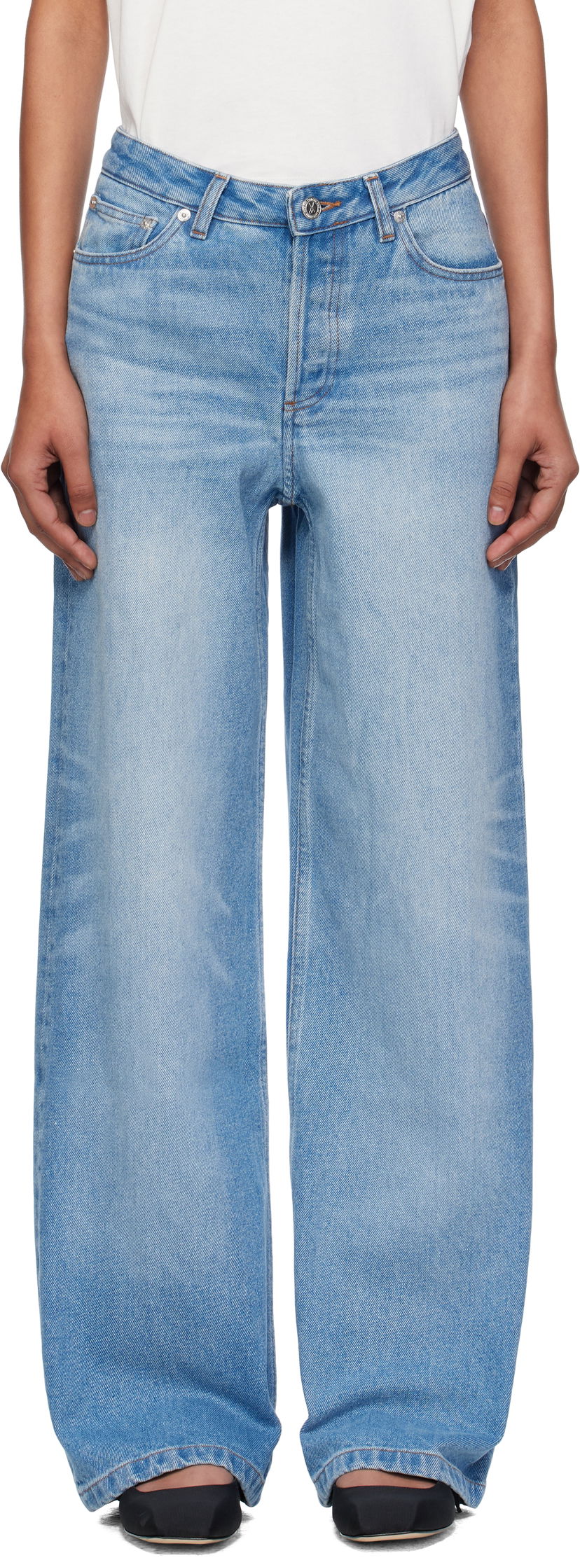 Jeans A.P.C. A.P.C. Elisabeth Wide-Leg Jeans Plava | COHIC-F09181