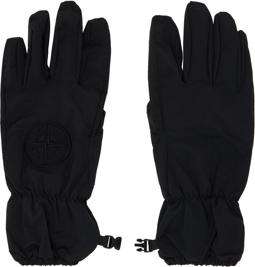 Rukavice Stone Island Embroidered Gloves Crna | 811592169